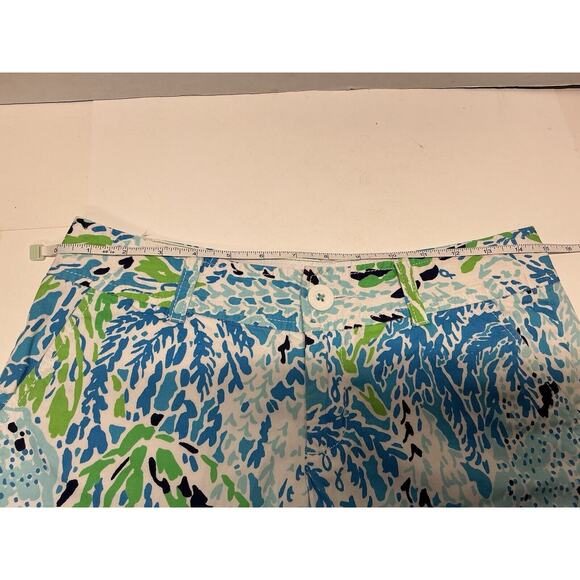 Lilly Pulitzer Lets Cha‎ Cha Blue Callahan Shorts Size 0 Preppy Chino Casual - Picture 3 of 7